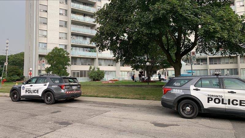Police respond to a stabbing in Toronto's east end.