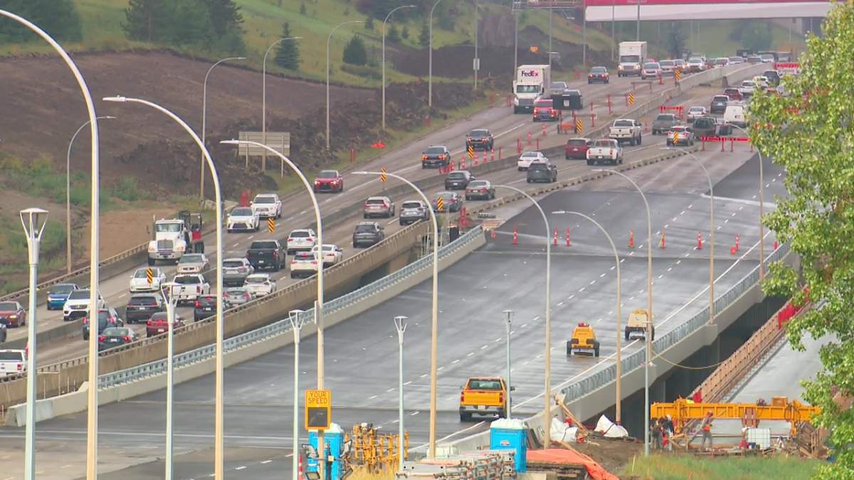 Construction on the Whitemud Drive Rainbow Valley bridges, including a new pedestrian bridge, on Friday, August 8, 2025.