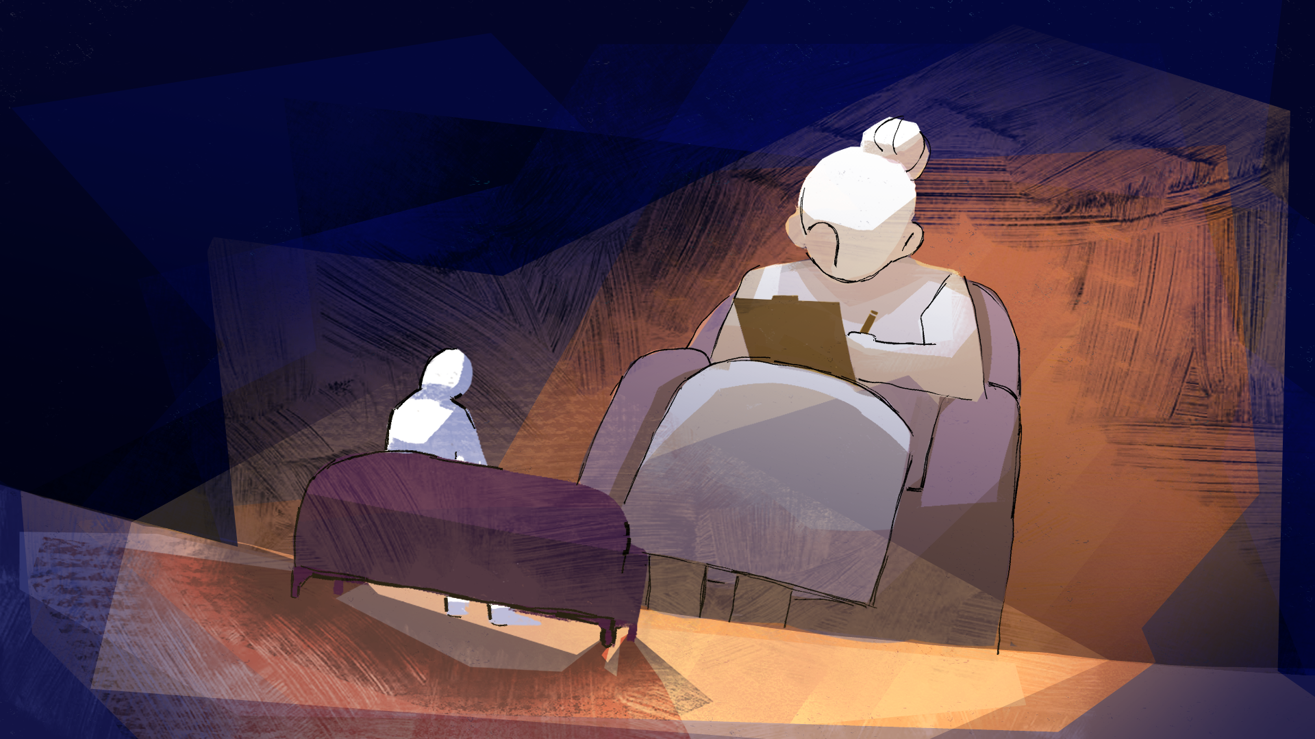 Illustration of a child in a therapy session