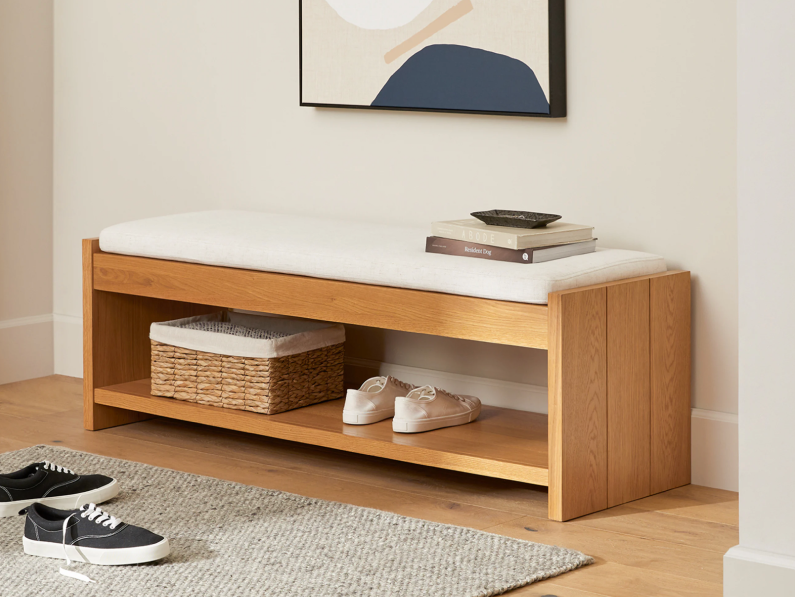entry way bench organization