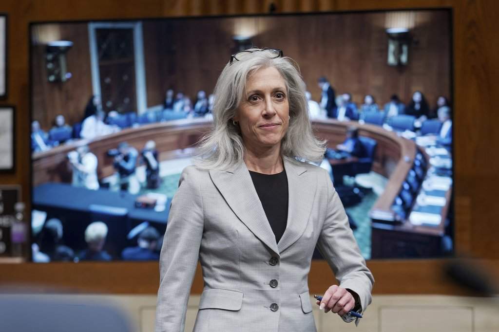 Susan Monarez, President Donald Trump's nominee to be director of the Centers for Disease Control and Prevention, arrives to testify before the Senate HELP Committee, at the Capitol in Washington, Wednesday, June 25, 2025.