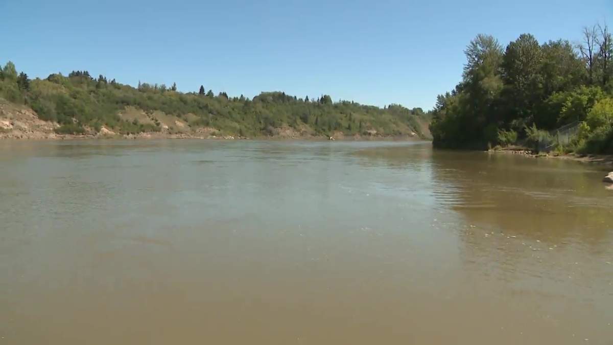 The North Saskatchewan River near the the Capilano boat launc on July 31, 2025.