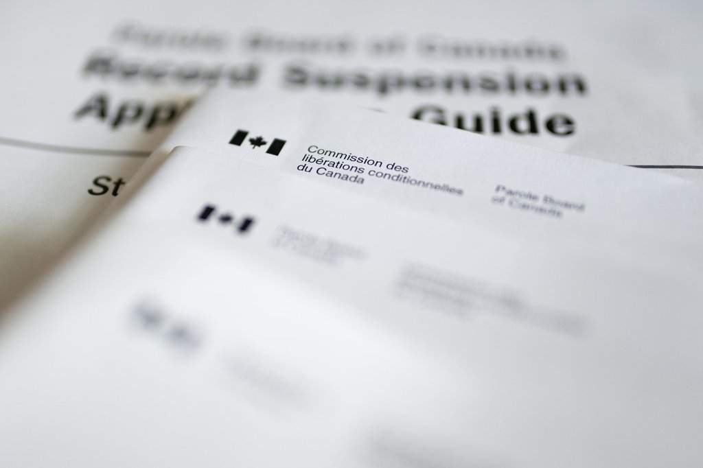 Parole Board of Canada letterhead is seen on a Government of Canada document in Ottawa, on Tuesday, Nov. 26, 2024. 