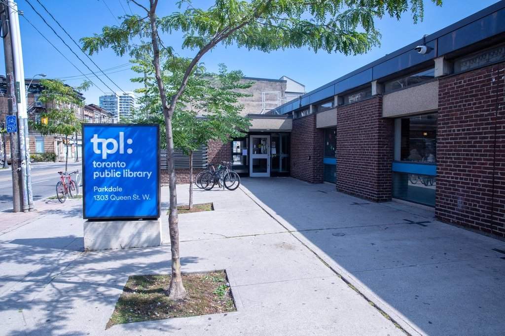 The Toronto Public Library has announced they are expanding their mental health crisis service programming to eight new branches after a successful pilot project. The exterior of Toronto Public Library’s Parkdale branch, one of the eight new branches, is seen in this undated photo. THE CANADIAN PRESS/Handout - Toronto Public Library (Mandatory Credit).