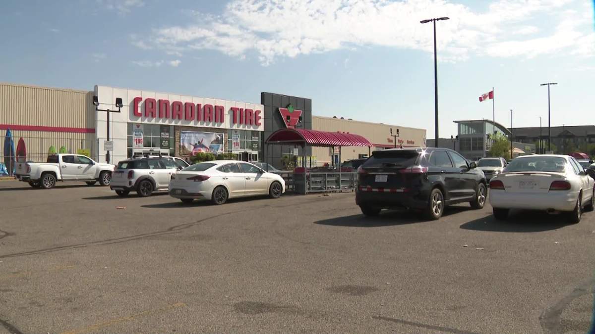 A man was stabbed outside the Castle Downs Canadian Tire near 96 Street and 162 Avenue in north Edmonton on Thursday, Aug. 28.