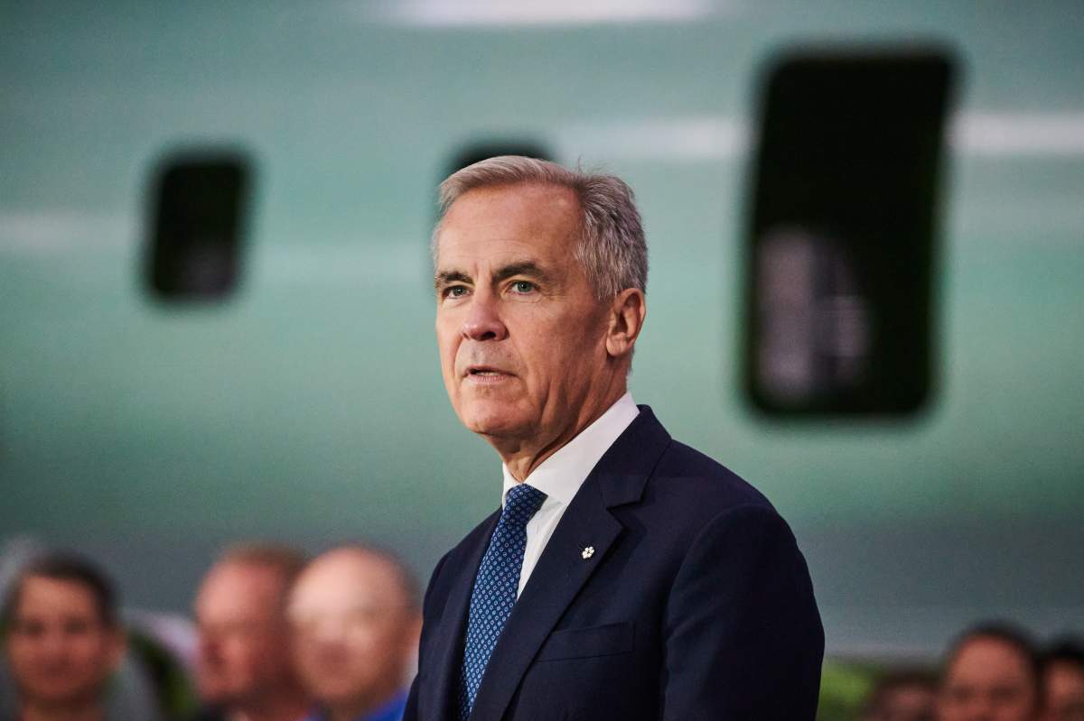 Prime Minister Mark Carney speaks at a press conference in Mississauga, Ont., on Friday, Sept. 5, 2025.