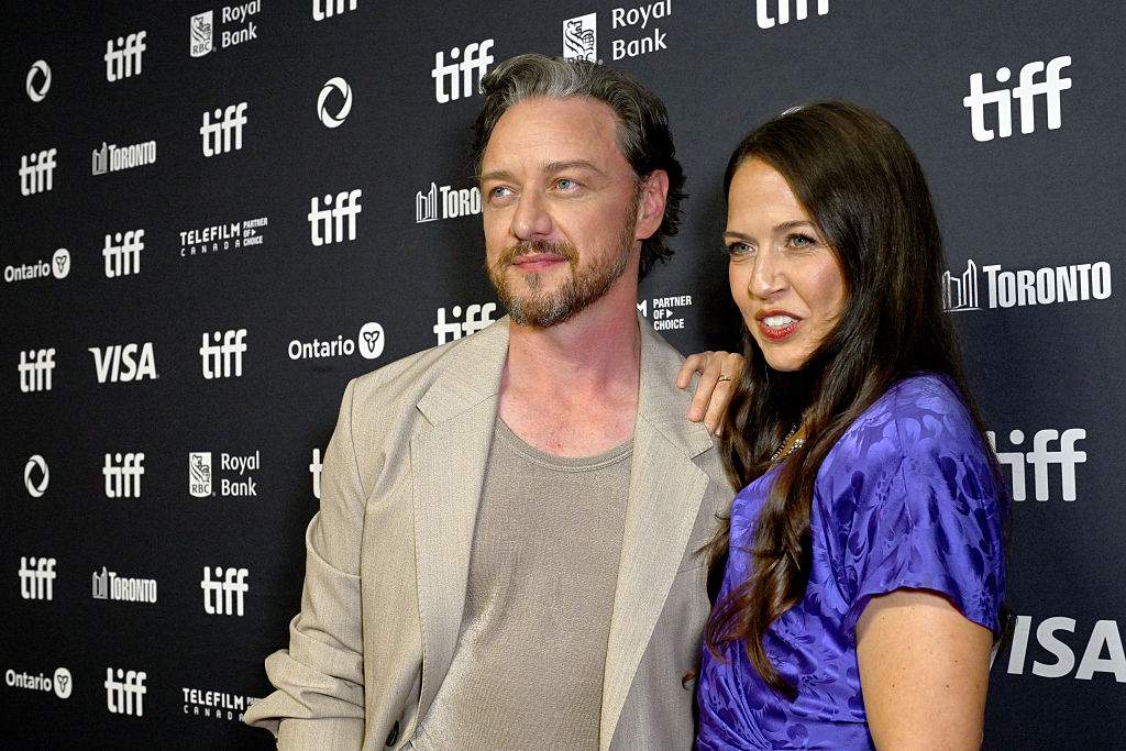 James McAvoy and Lisa Liberati attend the premiere of "California Schemin'" during the 2025 Toronto International Film Festival at TIFF Lightbox on September 06, 2025 in Toronto, Ontario.