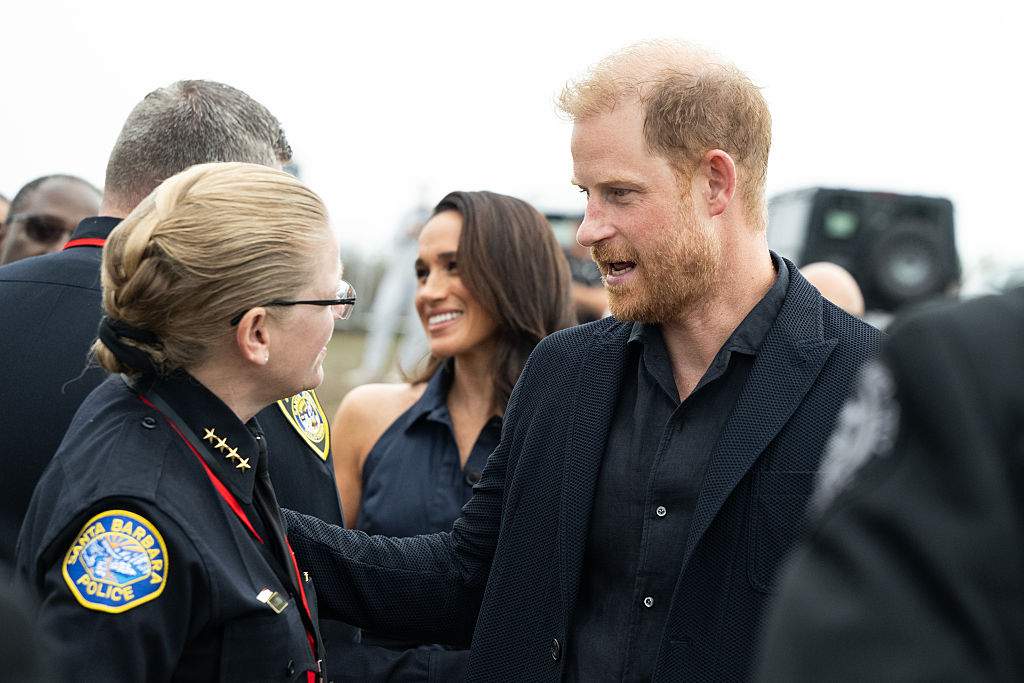 (L-R) Meghan Markle, Duchess of Sussex and Prince Harry, Duke of Sussex, attend the One805LIVE! 2025 concert benefiting first responders on Sept. 20, 2025 in Carpinteria, Calif.