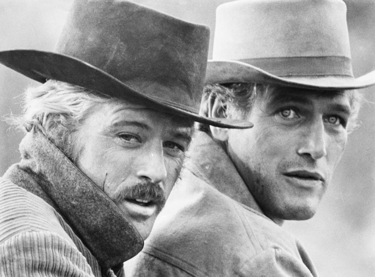 Robert Redford (left) as Sundance Kid and Paul Newman as Butch Cassidy in the 1969 western Butch Cassidy and the Sundance Kid.