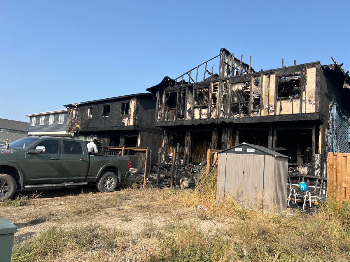 Townhomes destroyed