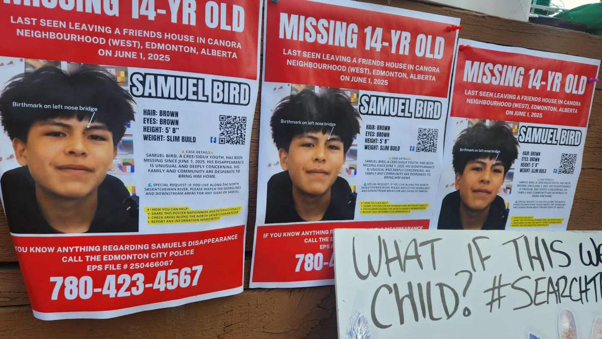 Edmonton police said Wednesday that the disapperance of 14-year-old Samuel Bird has now been deemed a homicide.