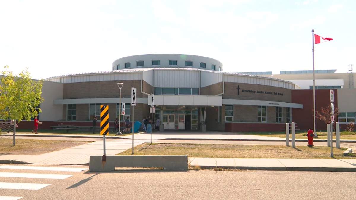 Archbishop Jordan Catholic High School in Sherwood Park. Alta. on Friday, Sept. 12, 2025.