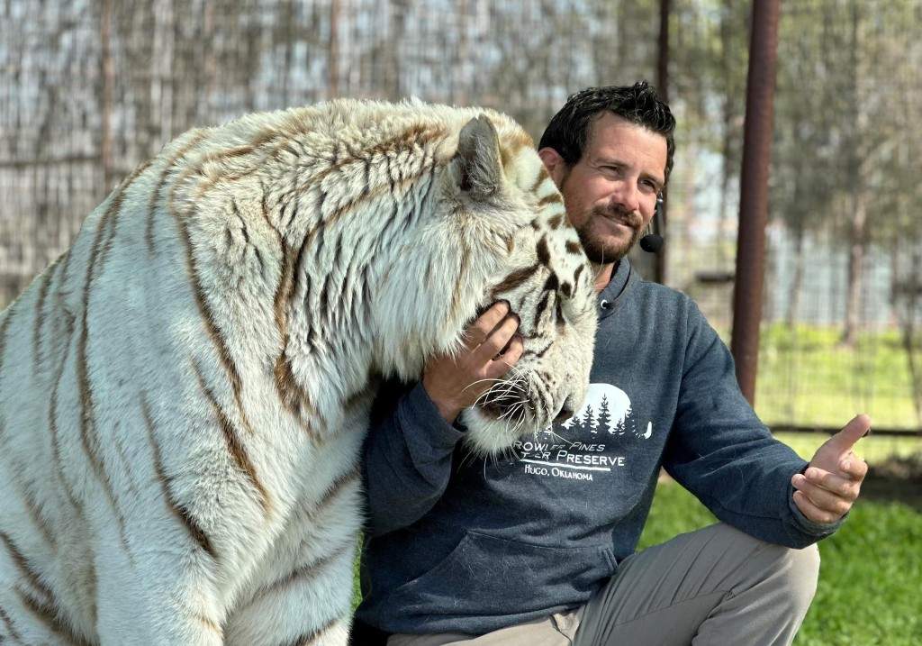 Animal trainer Ryan Easley was killed by a tiger at an Oklahoma animal reserve.