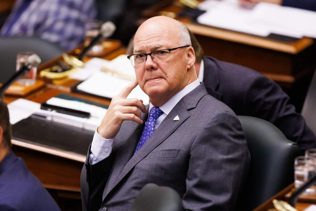 Municipal Affairs and Housing Minister Rob Flack attends Question Period at Queen's Park in Toronto on May 13, 2025.