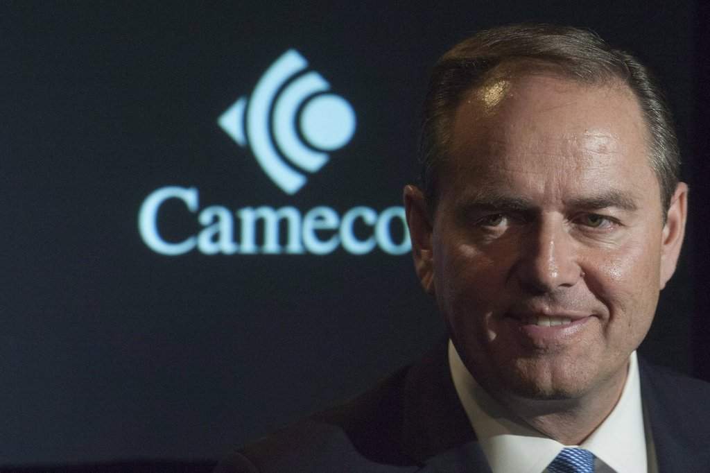 Cameco president and chief executive Tim Gitzel speaks with media following the company's annual general meeting in Saskatoon, Tuesday, May 14, 2013. 
