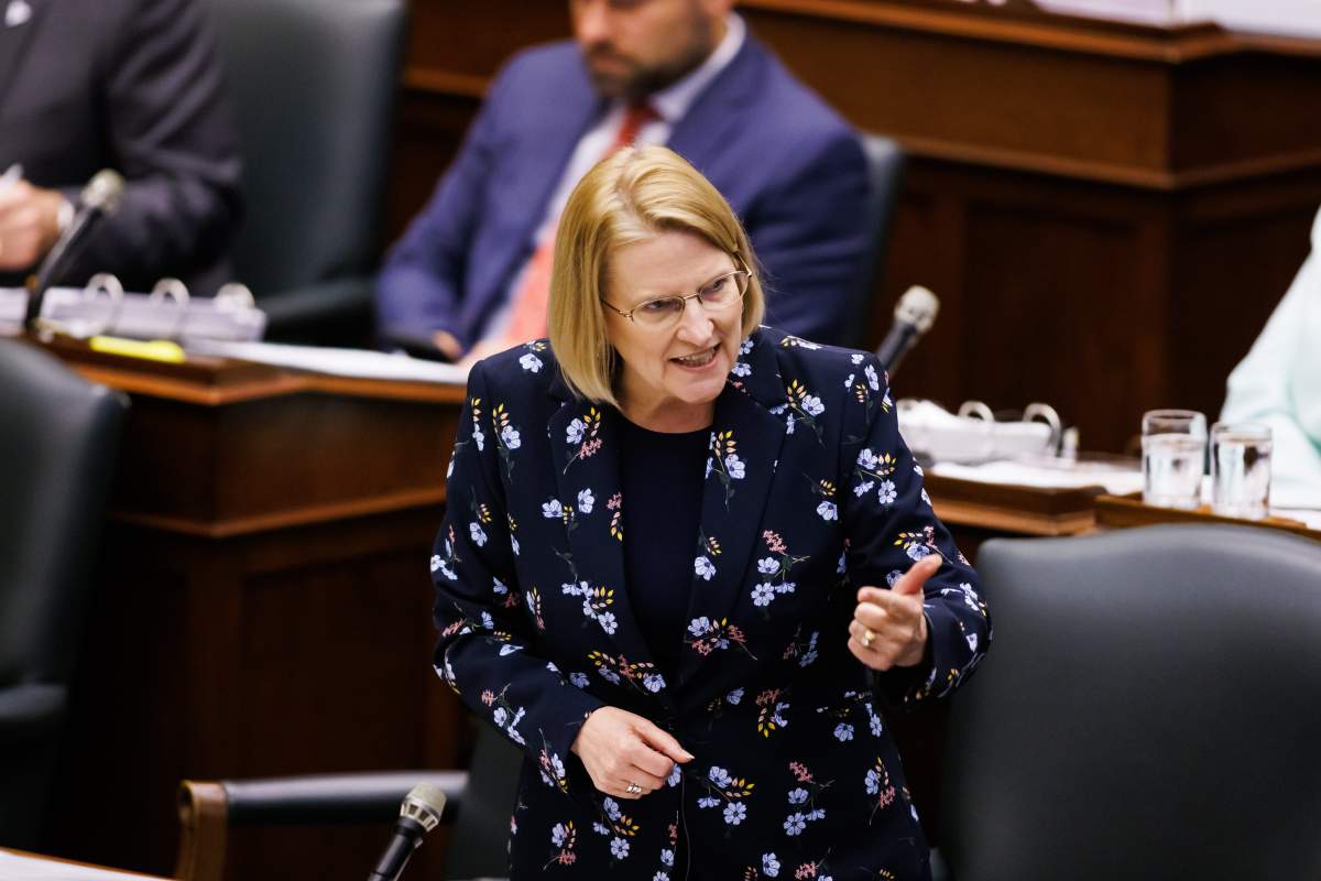 Sylvia Jones, Deputy Premier and Minister of Health speaks during Question Period  at Queen's Park in Toronto on Tuesday, May 13, 2025. 