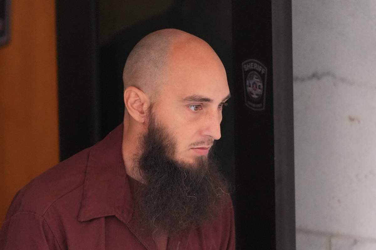 Cody Balmer, accused of setting a fire at Pennsylvania Gov. Josh Shapiro's official residence, leaves Dauphin County Courthouse on Tuesday, Oct. 14, 2025 in Harrisburg, Pa. 