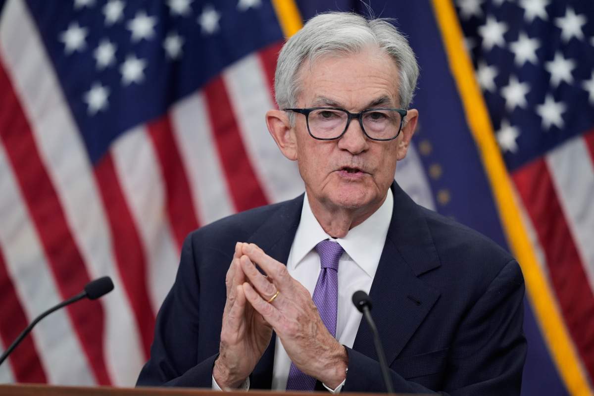 U.S. Federal Reserve Chairman Jerome Powell speaks at a news conference after the Federal Open Market Committee meeting Wednesday, Oct. 29, 2025, at the Federal Reserve Board Building in Washington.