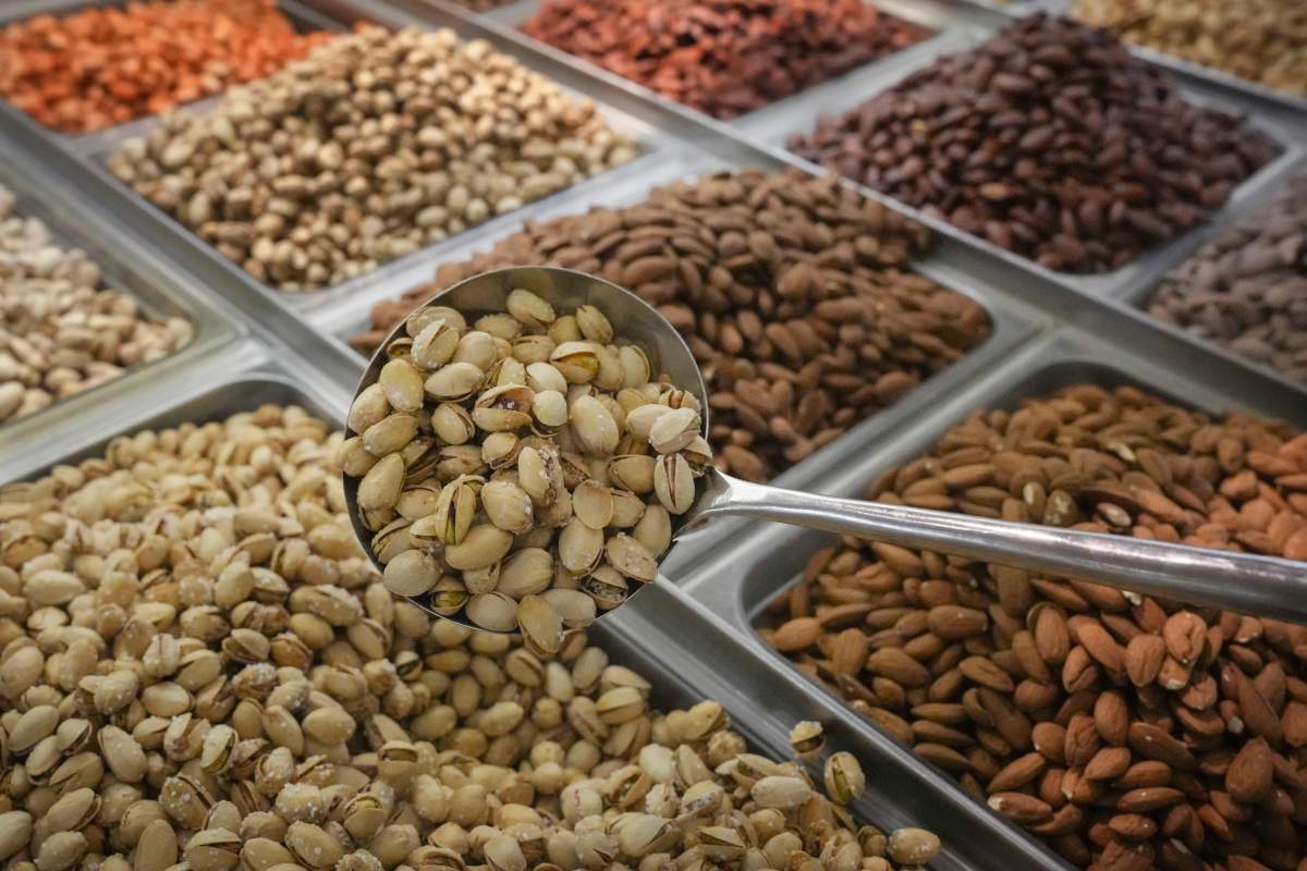 Pistachio nuts are displayed at a grocery store in Mississauga, Ont., on Monday, December 16, 2024. 