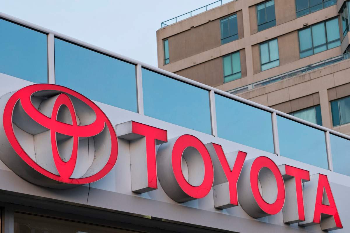Toyota signage, Vancouver, B.C., November 22, 2014.