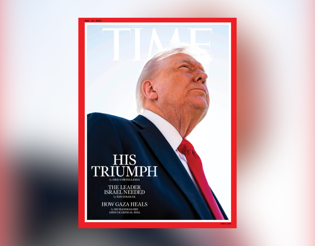U.S. President Donald Trump appears on the cover of TIME magazine's November issue.