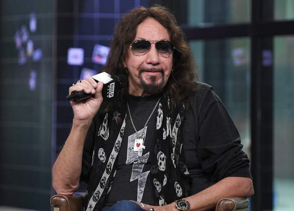 FILE - Ace Frehley participates in the BUILD Speaker Series to discuss his album "Spaceman" in New York on Oct. 16, 2018.