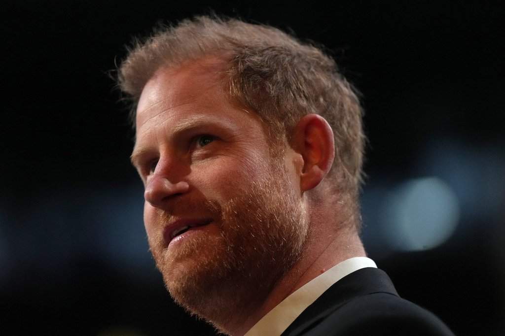 Prince Harry, the Duke of Sussex, arrives for the 2025 Invictus Games closing ceremony, in Vancouver, on Sunday, Feb. 16, 2025.