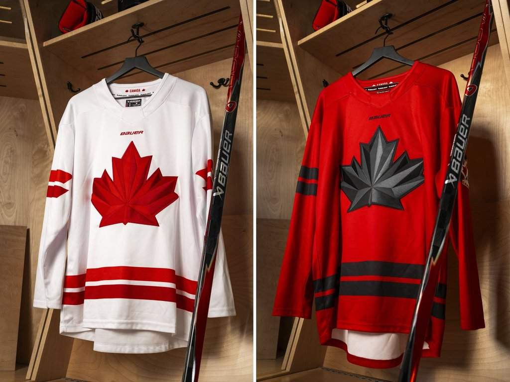 The new 2026 Team Canada Olympic and Paralympic hockey jersey is shown in this undated composite of handout photos. THE CANADIAN PRESS/Handout - Hockey Canada Images (Mandatory Credit).
