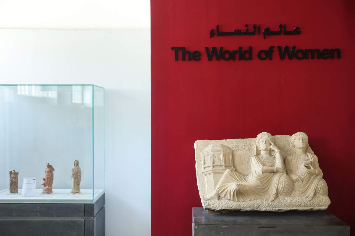 Ancient sculptures are displayed in a section titled 'The World of Women' at the National Museum of Syria in Damascus, Friday, May 23, 2025. 