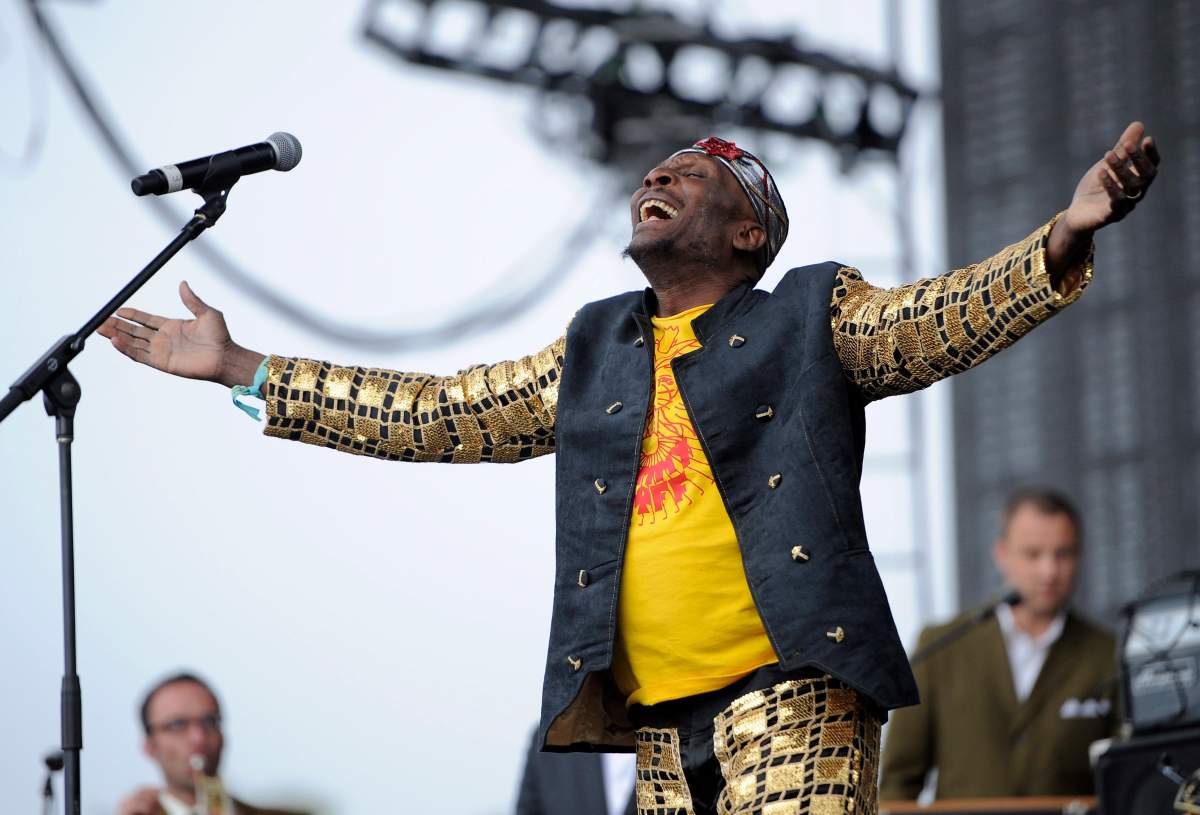 FILE - Reggae legend Jimmy Cliff performs onstage during the first weekend of the 2012 Coachella Valley Music and Arts Festival, Friday, April 13, 2012, in Indio, Calif.