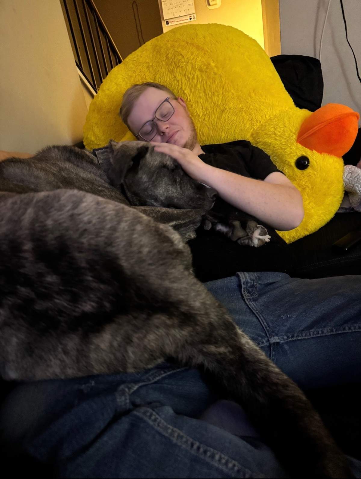 Undated photo of Caleb Berry, 21, with his dog. 