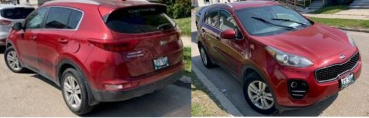 Winnipeg police are looking for anyone who may have spotted this vehicle outside city limits.