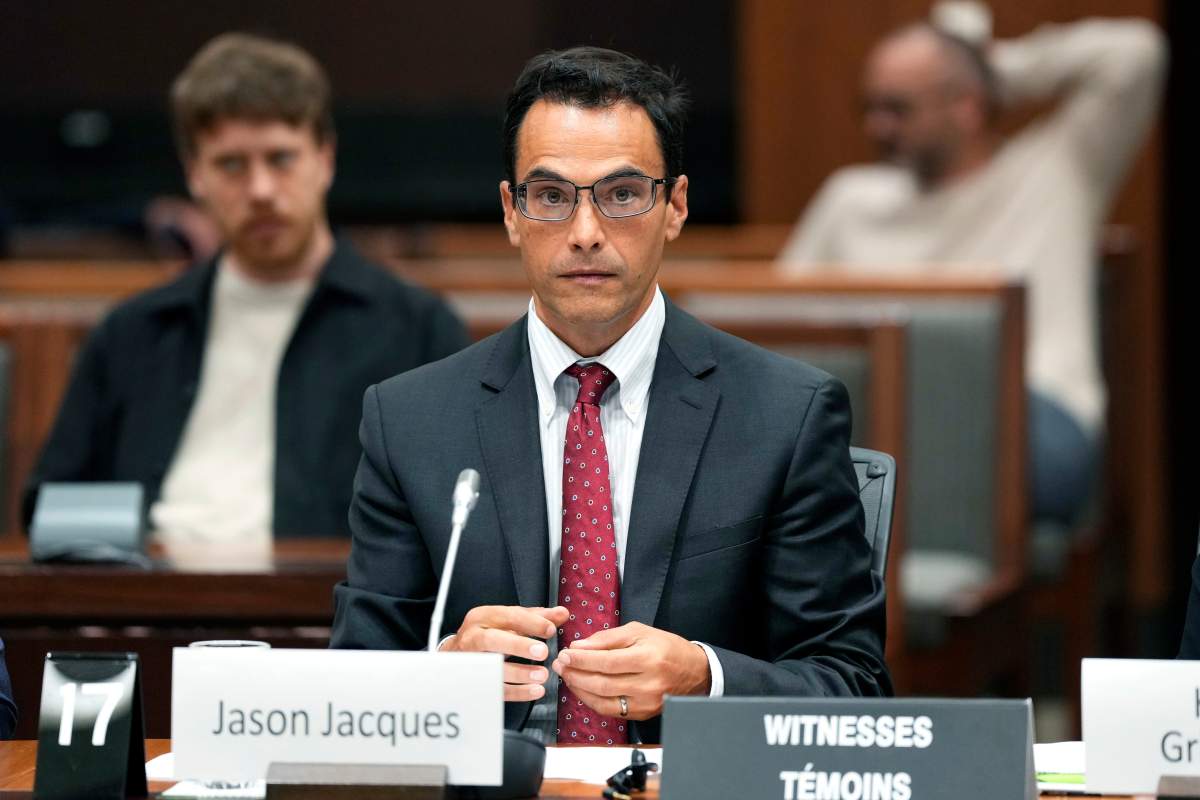 Jason Jacques, Interim Parliamentary Budget Officer prepares to appear before the Standing Committee on Government Operations and Estimates, on Parliament Hill in Ottawa, on Thursday, Sept. 25, 2025.