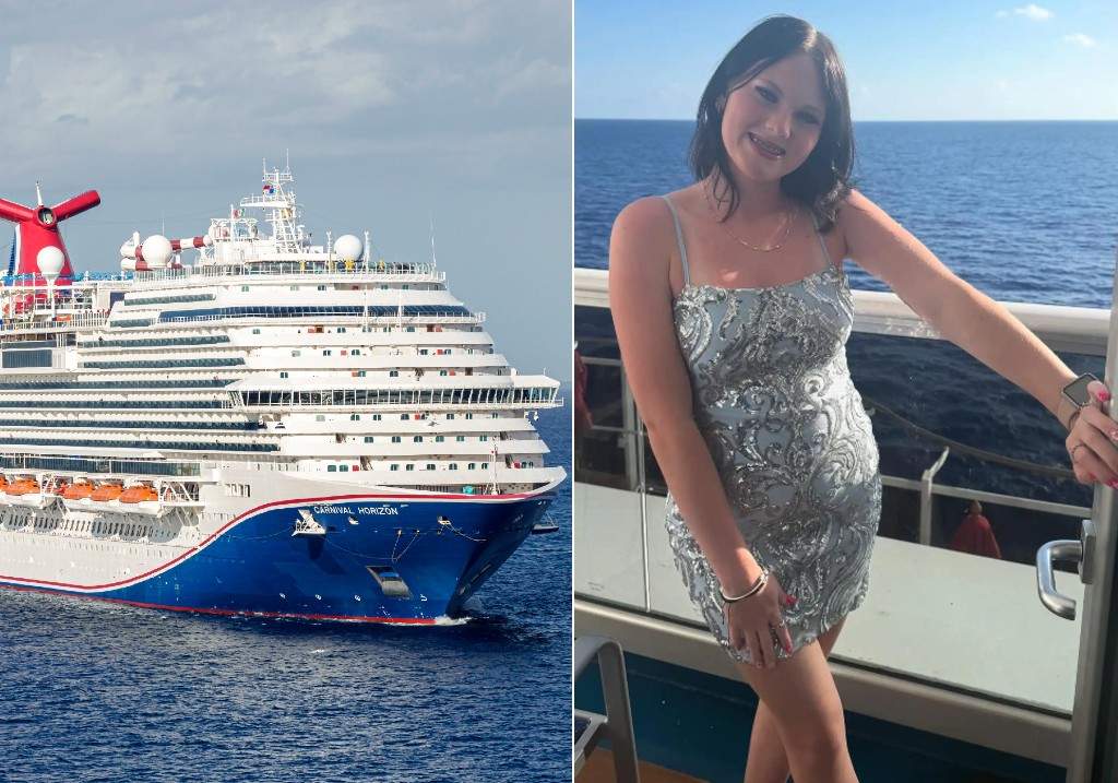 (L-R:) A Carnival Horizon cruise ship and Anna Kepner, who died onboard the Carnival Horizon cruise on Nov. 8.