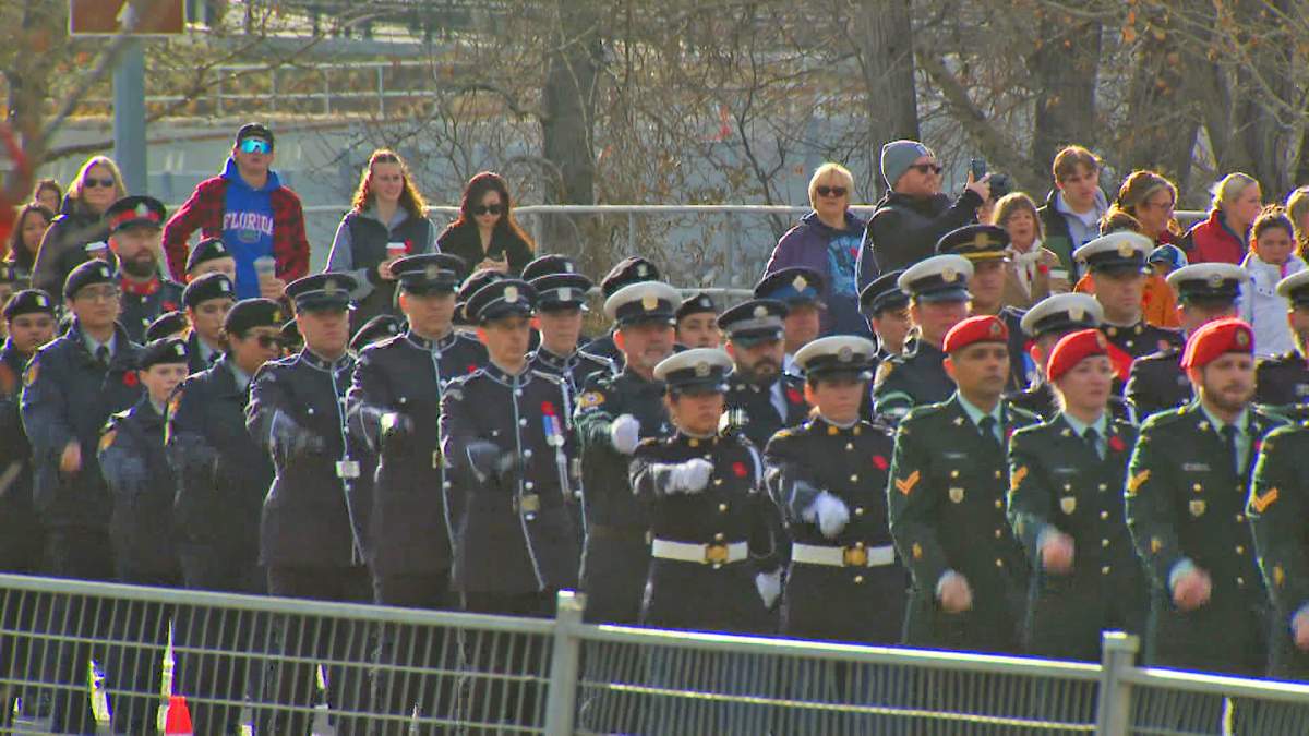 The sunrise and sunset ceremonies held each day from Nov. 1 to 10 will culminate on Nov. 11 with a special Remembrance Day ceremony attended by thousands of Calgarians, members of the military and families of the fallen.
