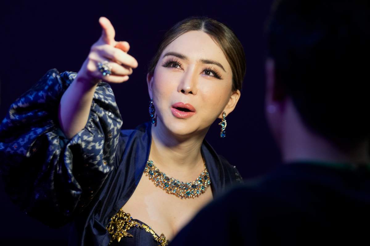 Anne Jakkaphong Jakrajutatip, co-owner of the Miss Universe Organization, arrives for the national costume competition at the Miss Universe Beauty Pageant in San Salvador on Nov. 16, 2023.