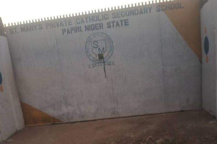 A wall of St Mary's school.