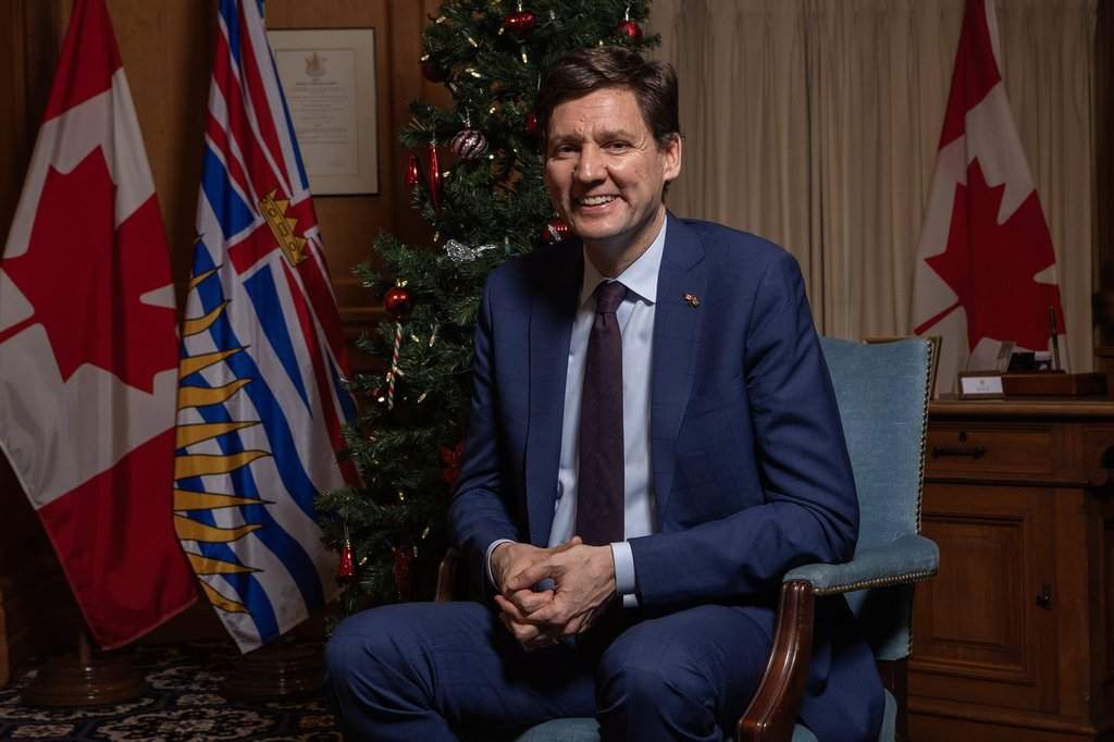 B.C. Premier David Eby is photographed following his annual year-end interview in his office at the legislature in Victoria, on Friday, Dec. 12, 2025. THE CANADIAN PRESS/Chad Hipolito.