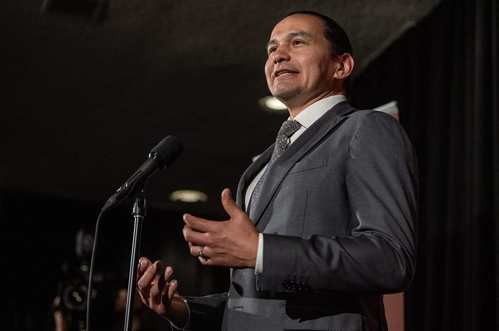 Premier of Manitoba Wab Kinew speaks to media prior to the First Minister’s Meeting in Saskatoon on Monday, June 2, 2025. THE CANADIAN PRESS/Liam Richards.