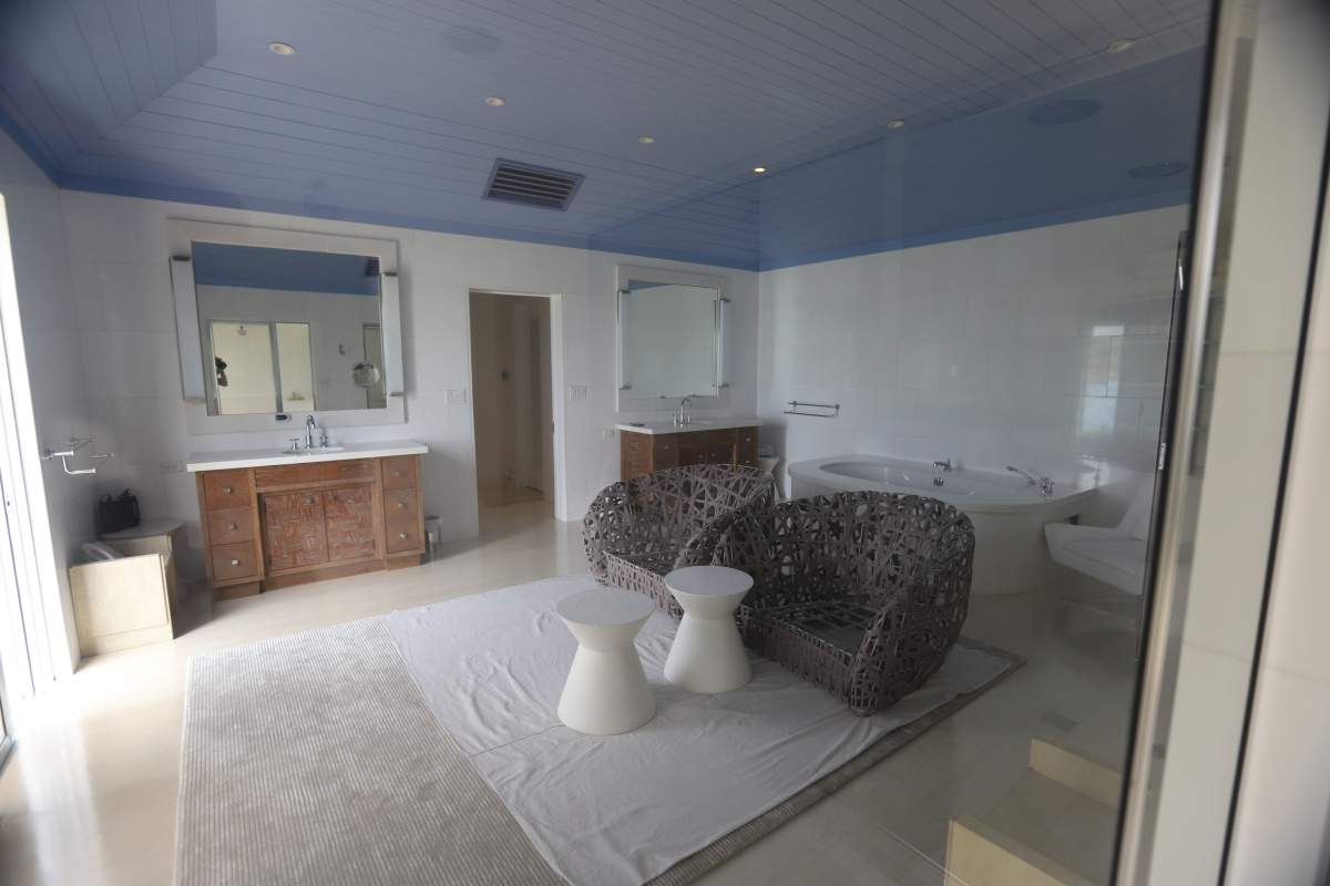 A photo of a bedroom on Epstein's property.