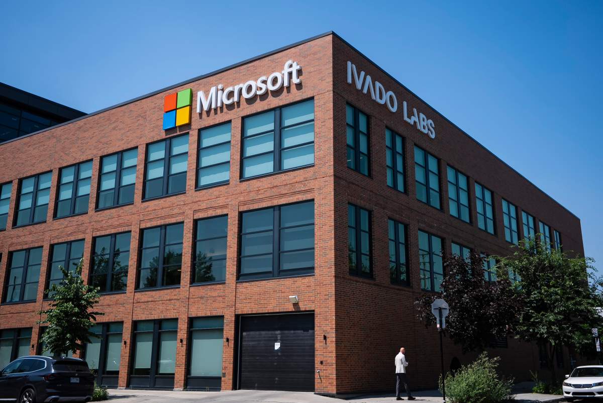 Microsoft offices in Montreal are photographed on Thursday, July 10, 2025.