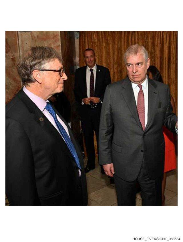Andrew Mountbatten Windsor and Bill Gates.