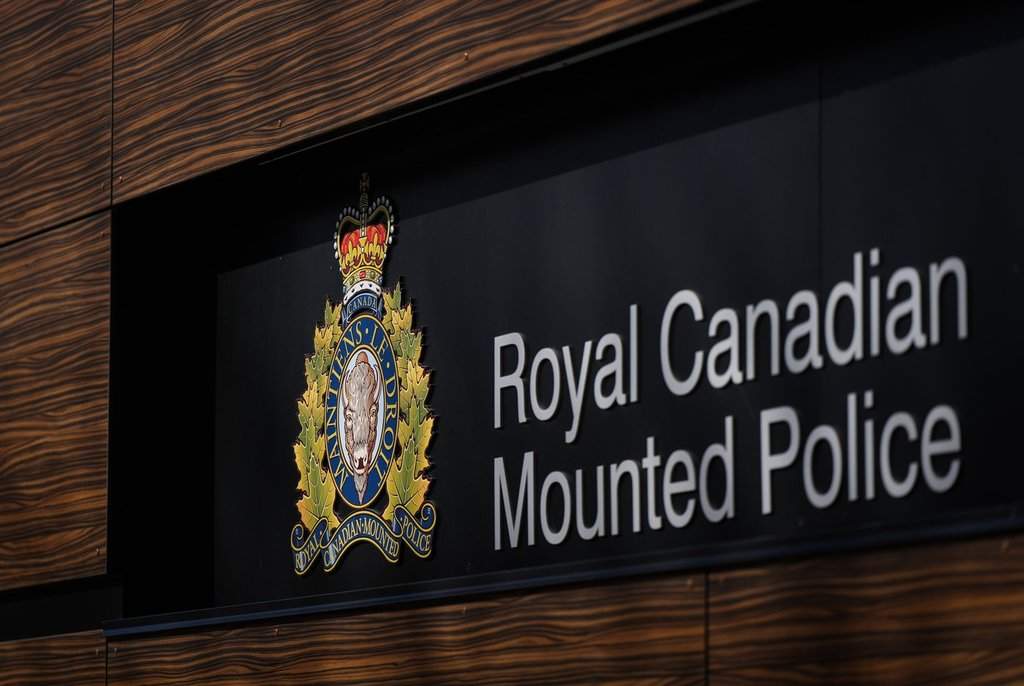 The RCMP logo is seen outside the force's 'E' division headquarters in Surrey, B.C., Thursday, March 16, 2023.