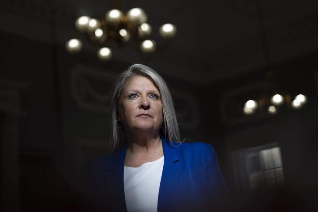 Nova Scotia Natural Resources Minister Kim Masland poses at Province House, in Halifax, on Thursday, Nov. 9, 2023. THE CANADIAN PRESS/Darren Calabrese.