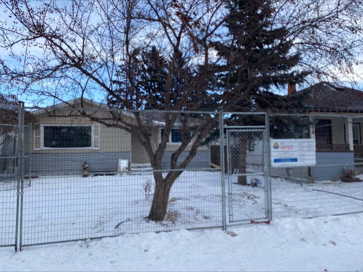 The Alberta Sheriff's Safer Communities and Neighbourhoods (SCAN) unit says this drug house, located in the southeast Calgary community of Forest Lawn, has been the focus of almost 150 complaints involving drugs and crime.