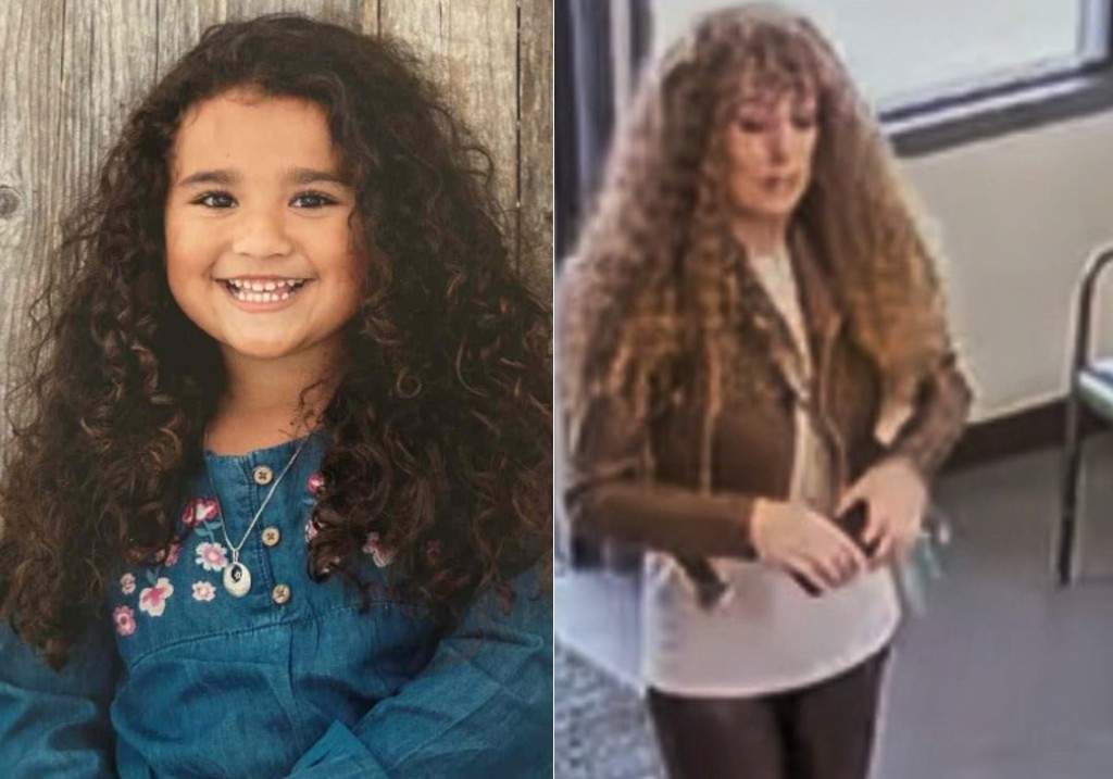 (L-R:) Melodee Buzzard and a photo of Ashlee Buzzard seen in a wig.