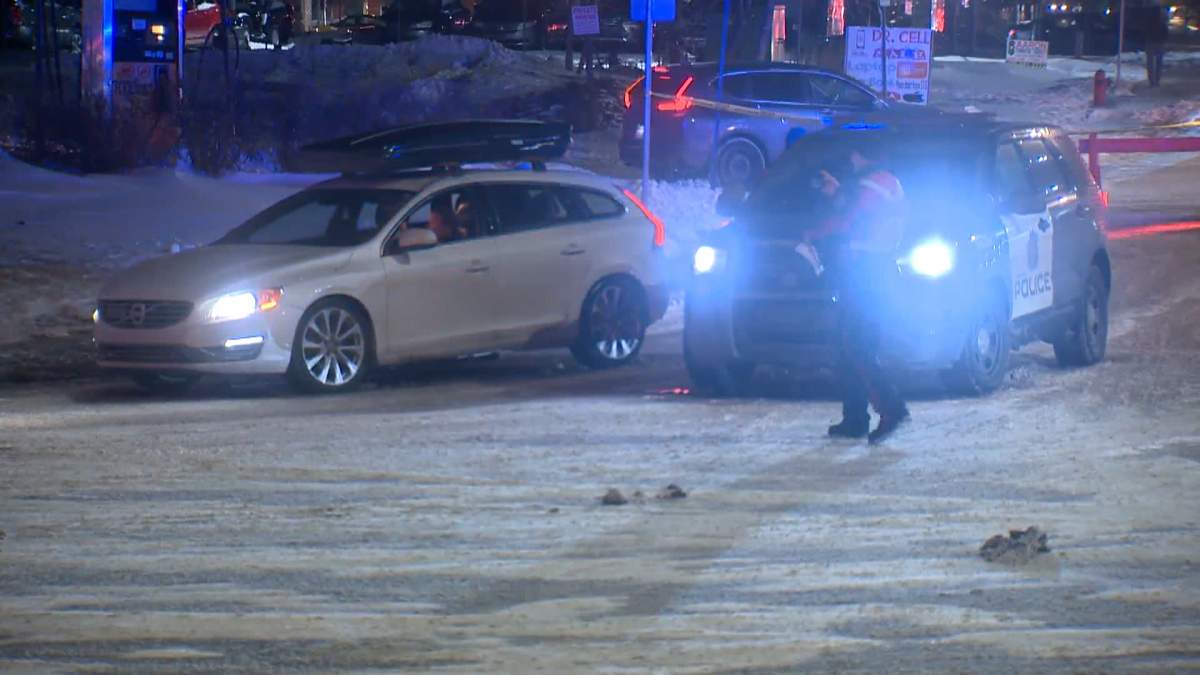 Calgary police investigate the death of a pedestrian who was struck by a car on Thursday evening near the Lougheed Hospital.