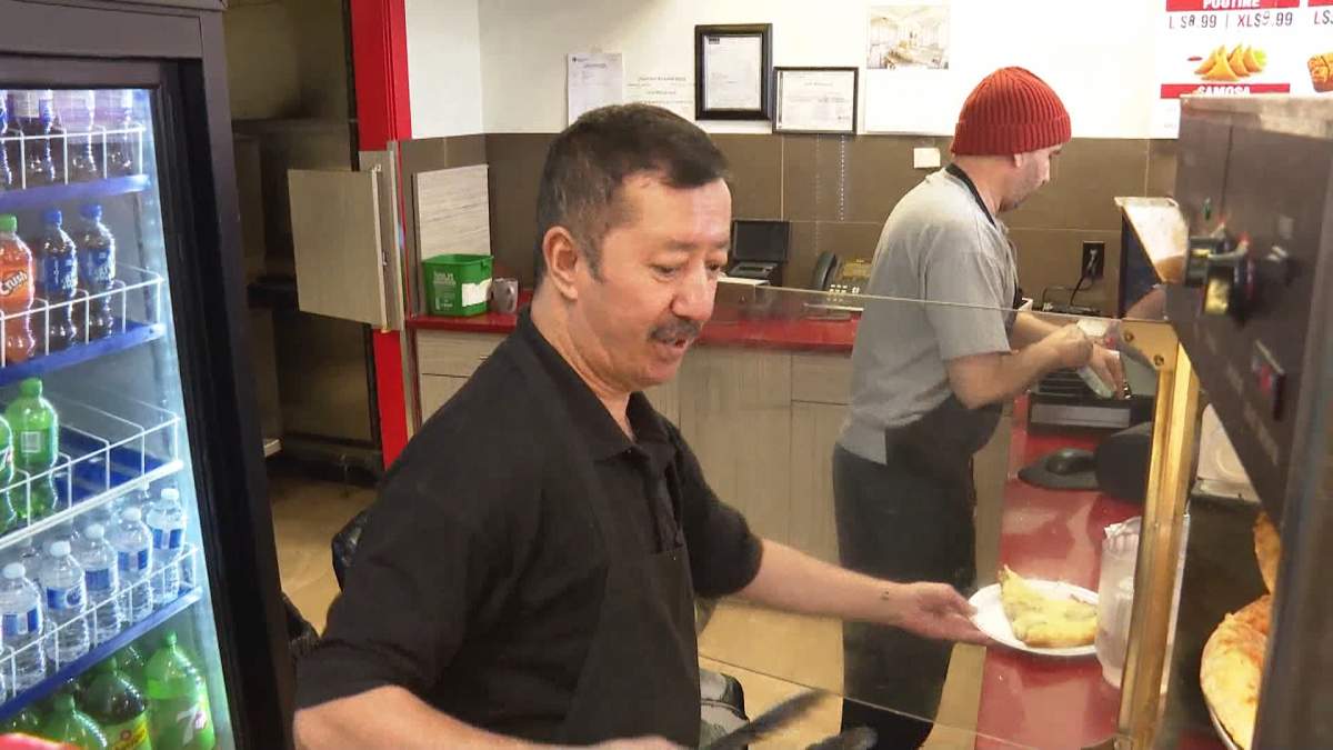 Zafar Mahmood, owner of the Great Canadian Pizza franchise in the Canyon Meadows shopping centre is worried if McDonalds proposal to open a 24 hour restaurant nearby is approved, it will put him and other small restaurant owners out of business.