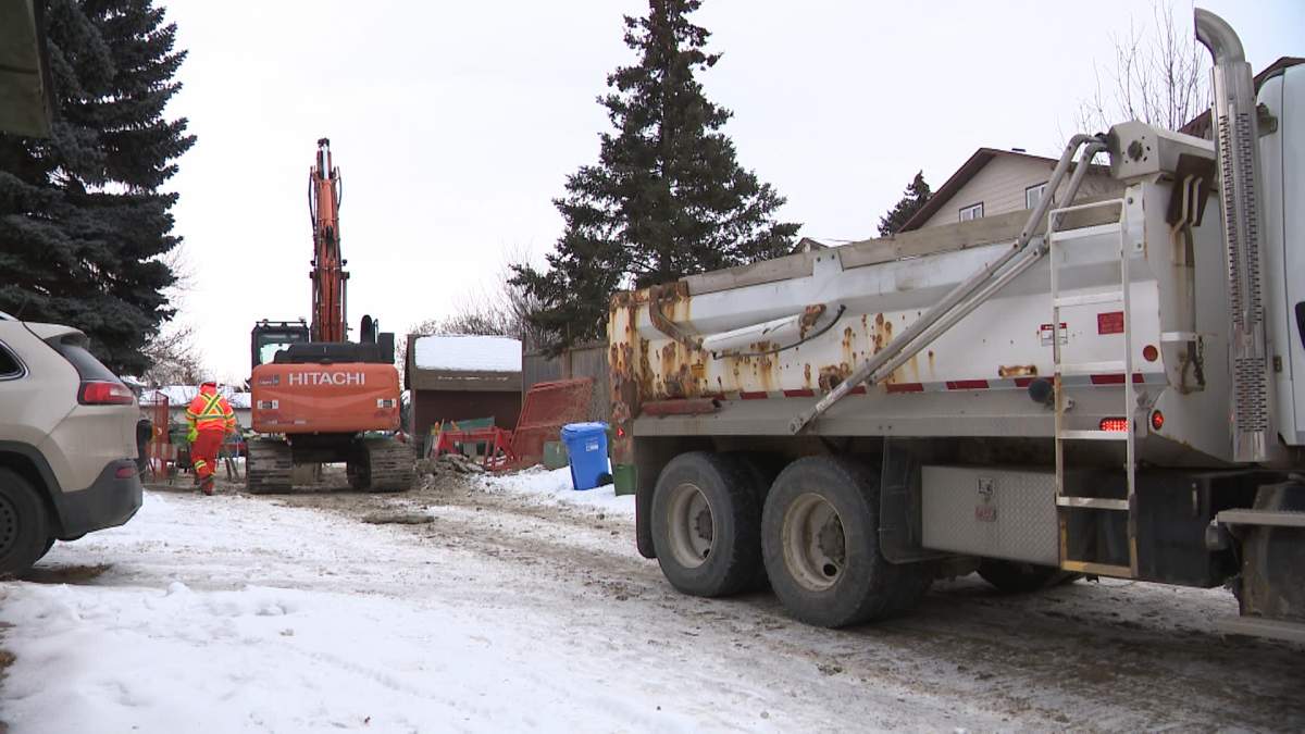 Repair crews were called out to the burst watermain break in the community of Beddington Heights on Friday morning that left 40 homes without water.