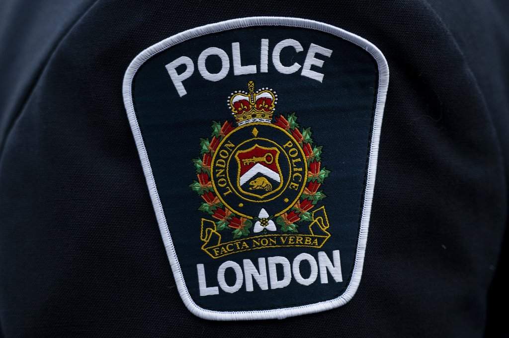 A London Police Service logo is seen in Ottawa on Sept. 28, 2025. THE CANADIAN PRESS/Spencer Colby.